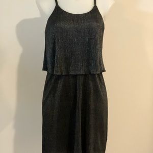 Black and Silver Strapped Dress